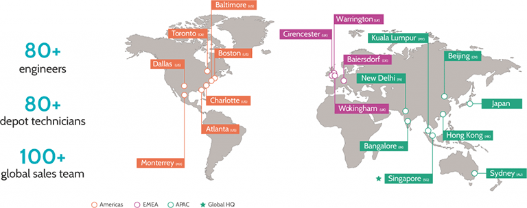 procurri-global A graphic depicting Procurri's worldwide office locations.
